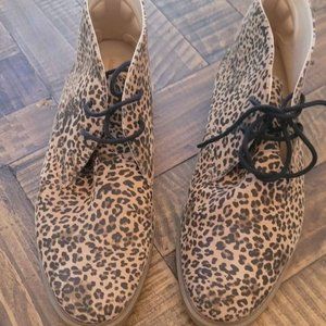 Hush Puppies Leopard Cheetah Print Booties - Size 8.5 W